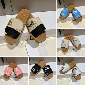 Designer Hausschuhe Flats Woodys Sandalen Damen Woody Mules Flache Slides Sneakers Canvas Schuh Weiß Schwarz Outdoor Beach Slipper Trainer