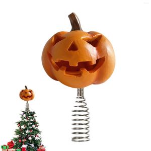 Juldekorationer Halloween Pumpkin Lights Lantern med våren lysande för träddekorationsmetall
