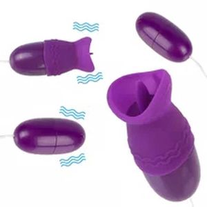 Articoli di bellezza Vibratore Uovo USB Palline vibranti Prodotti sexy per adulti Stimolatore del clitoride del punto G Vagina femminile Masturbazione Lingua 18 Giocattoli erotici