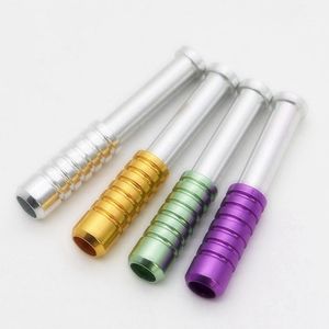 Smoking Colorful Aluminium Alloy Dry Herb Tobacco Cigarette Holder Catcher Taster Bat Portable Spring Expansion Innovative Mini Filter Dugout One Hitter Tip DHL