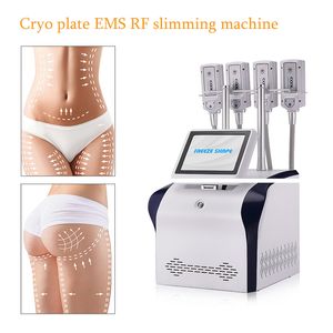 Cryoskin Fat Freezing Cryolipolysis Machine 4 Cryo Plates Pads 2 in 1 EMS RF Body Shaping Stubborn Fat Removal Equipment