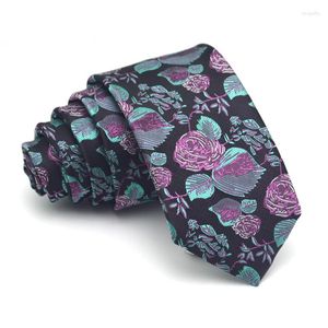 Bow Ties Wysokiej jakości projektanci 2022 marki Mody Business 6 cm Slim for Men Floral Druku