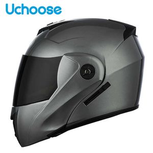 サイクリングヘルメット2021 Filp Up Motorcyc Helmets Doub nses Safe Casco Casque Moto Riding Motocrossフルフェイスモーターバイクヘルメット女性男性L221014