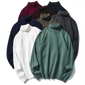 Men's Sweaters Autumn And Winter Men's Sweater Turtleneck Slim Fit Warm Wool Bottoming Shirt Casual All-Matching Tops Knitwear Clothing