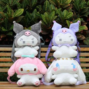 2022 Kuromi sacos de pel￺cia Animals Oftoon Casual Backpack Cute New Big Plush Backpack for Kids