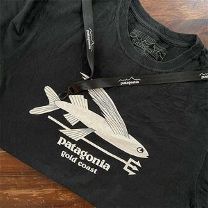 Designer Patagonias Mens T Shirts Spot Batapataghias S Retro Outdoor Sports Pure Cotton Wild Wi