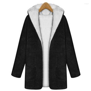 Kadın Kürk Kadın Kaşmir Ceket Kış Hoodies Bayanlar Ceket Sıcak Moda Çift Taraflı Peluş