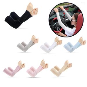 Knee Pads 2 Pcs Sun Protection Arm Guard Sleeve Ice Silk Cover UV Riding And Driving Thin Mens Women