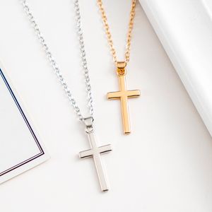 Mode Weibliche Kreuz Anhänger Dropshipping Gold Jesus Anhänger Punk Halskette Schmuck für Männer/Frauen Großhandel