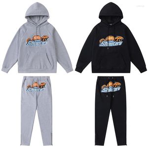 Men's Hoodies 2023 Fall/Winter Towel Embroidered Hoodie Men Women Hooded Pullover Tracksuit And Pants Suits