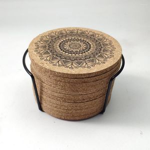Masa paspasları kaymaz ahşap dayanıklı güzel fincan mat çayı doğa İskandinav tarzı