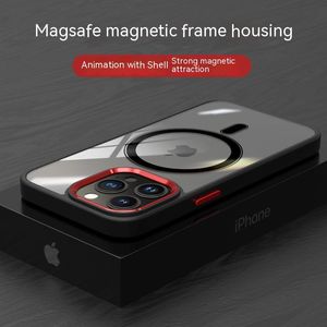 Fundas Ongol Magsafe para iPhone 11 12 13 14 Pro Max Mini carga inalámbrica iPhone 14 7 8 Plus X XR XS SE funda transparente a prueba de golpes