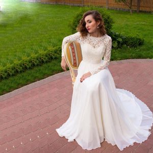 Long Sleeve Lace Chiffon Maternity Dresses For Photoshoot Long Female Pregnancy Wedding Evening Gown Cute Pregnant Women Photography Clothes