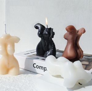 Hemljus kroppskonst doftande doftljus Soy Wax Home Decor Party Flameless For Bedroom Birthday Wedding Valentinezc680