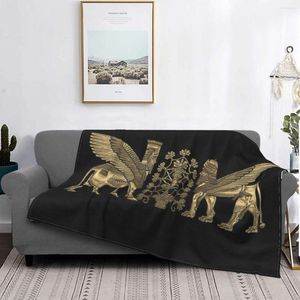 Battaniyeler Asur kanatlı boğa 2 battaniye yatak örtüsü yatak ekose anime peluş yaz ekose ve yataklar için yatak örtüleri