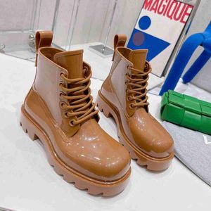 Botteg Venetas Boots Up Stride Women Ankle Classic Men Lace高品質の耐久性ゼリーレインブーツ高級デザイナーローヒールプラットフォームシューズウィンターレディースオートバイブー