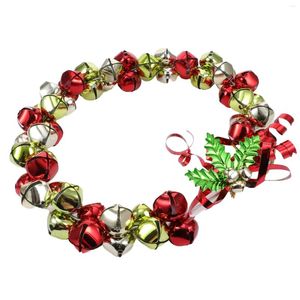 Decorative Flowers Christmas Jingle Bell Wreath Door Decoration Ornament Front Holiday Garland Bellssleigh Decorativexmas Tree Hanging Party