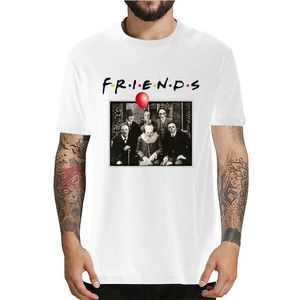 Horror przyjaciele Pennywise Michael Myers Jason Voorhees Halloween Men T-shirt top bawełny krótki rękaw T-koszulka Camiseta Masculina MX200508