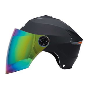 Caschi da ciclismo AD Ectric Vehic Helmet Uomo Donna Mezzo casco Protezione solare Sicurezza Fanale posteriore Cappello estivo Casco leggero 2022 Hot Sa L221014