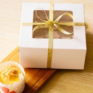 Confezione regalo formato 16 7,5 cm Cupcake Kraft Paper Cookie Box Take Out Container Food Packaging per matrimonio Natale Baby Shower Party