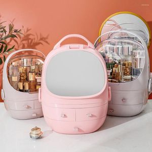 Storage Boxes Space Cosmetic Box Desktop Drawer Type Multifunctional Makeup Organizer Home Dressing Table Jewelry Case