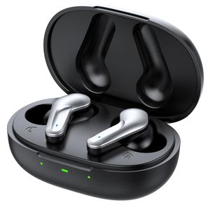 Bezprzewodowe douszne wkładki 5.0 Gaming TWS Bluetooth Słuchawki typu-C Sanfon S28 z mikrofonem telefonu komórkowego Gamer Gray Game zestaw słuchawkowy