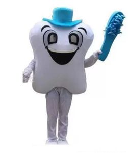 Großverkauf der Fabrik Erwachsene niedliche Marke Cartoon Neue professionelle blaue Zahnbürste Zahnarzt Maskottchen Kostüm Kostüm Party Kostüm