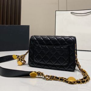 Designer Bags Wallet Black Chains Shoulder for Women Size 19x12cm Rose Pink Lovely Girl Lady Thread Handbags Leather Crossbody Bag