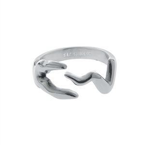 2022 Nowe nieregularne pierścionki mężczyźni/kobiety niszowe linie projektowe Hiphop Street Fashion All-Match Titanium Steel Akcesoria