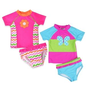 Baby Bikini Sets Girl Girl Swimsuit infantil Suits Bathing Girls Summer Girls Two Pieceswear Shorts T-shirt Beach 220426
