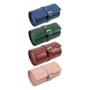 Titta på lådor Portable Travel Case Pu Leather Anti Scratching Storage Box Vintage Protection Classic Display for Watches Men