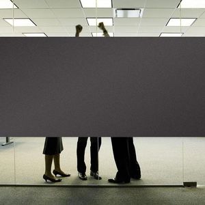 Pencere Çıkartmaları Işık Engelleme Gizlilik Film Siyah Mat Blackout Cam Sticker Statik Tonu Yatak Odası Ofis Ev Dekoratif 4m