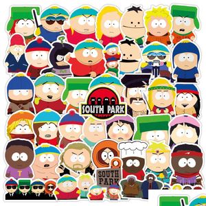 Car Stickers 50Pcs Cute South Park Stickers Suitcase Laptop Bike Guitar Soutark Keychain Phone Waterproof Graffiti Sticker Decal Kid Dhcsq