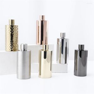 Hip Flasks 75pcs/lot 18oz/500ml Wine Bottle Whisky Vodka Pocket Flask 18/8 Stainless Steel Mug Water Kettle Cylindric Hammered Cup