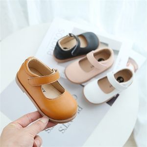 Sepatu Anakanak Untuk Perempuan Musim Gugur Busur Putri Kulit Warna Solid Kecil Hak Datar Sneakers Balita 220611