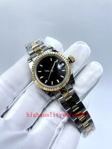 Роскошная новая версия Ladies Watch 31 мм 26 мм черный циферблат 178274 279174 279171 ETA Движение Автоматическое механическое 316L браслет из нержавеющей стали женское модные часы