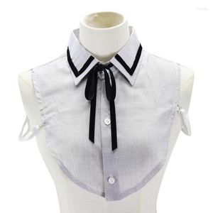 Bow Ties Bowknots Lapel Fake Collar Girls Shirt Women False Collars Neck Tie Vintage Detachable Blouse Top Clothes Accessories