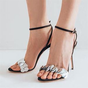 Knöchel Frauen Paillette Strap Dekor Sandalen Pumpen Sexy Kleid Schuhe Frau 10CM High Heels Sommer Alias Femmes Stiletto 485