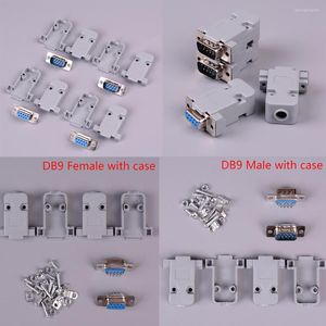 Beleuchtungszubehör 2Sets 9 Pin Kupfer RS232 COM -Adapter mit Kunststoffgehäuse Serienanschlussanschluss DB9 weiblicher männlicher Sockelstopfen