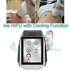 Máquina fria Hifu 62000 Tiro de alta intensidade Intensidade Ultrassom que resfriam a pele de resfriamento de gelo, levantando a remoção de rugas na testa