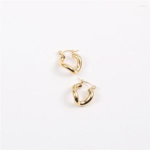 Hoop Earrings Tarnish Free PVD Gold Finish Fashionable U Style Earring Stainless Steel Jewelry Wholesale