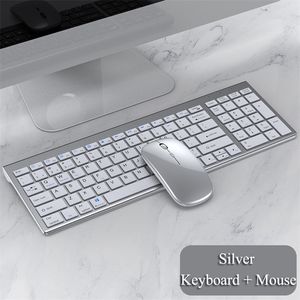Tastiere wireless bluetooth silenziosa bluetooth silenziosa combinazione di dimensioni intera e mouse per tablet PC desktop per laptop Notebook 221018