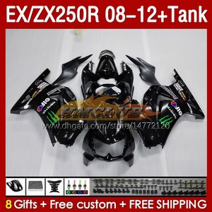 Tank OEM Fairings for Kawasaki Ninja ZX-250 ZX250 EX250 R ZX250R 08 09 10 2011 2012 163NO.216 EX ZX 250R EX250R ZX-25