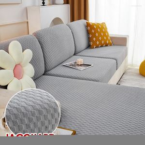 Stuhlhussen Jacquard Gitter Sitzkissenbezug Stretch Sofa für Wohnzimmer Möbelschutz Haustiere Kinder abnehmbar