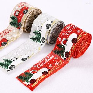 Christmas Decorations Wired Ribbon Burlap Wrapping For Xmas Gift Wreath Decoration