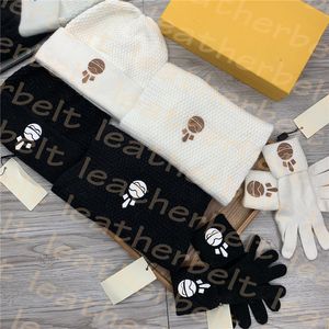 Märke varma halsdukar Set lyxiga ullmössor cap andningsbara handskar Autumn Winter Gloves