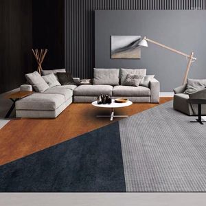 Carpets Scandinavian Light Luxury Living Room Carpet Orange High-grade Home Decoration Soft Rugs For Bedroom Area Rug Large Lounge Mat