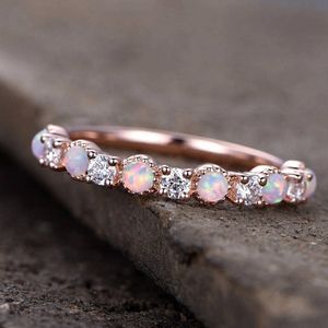 Fashion Opal Rings Girlfriends Anello di fidanzamento per matrimonio da donna