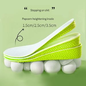 Memory Foam Invisible Height Increase Insoles Green Shoes Sole Pad Breathable Comfortable for Men Women Orthopedic Feet Care Pad