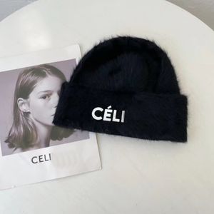 Tasarımcı Bere Kadınlar Için Bonnet de vison Vizon Yün Örme Şapka Sıcak Rüzgar Geçirmez Açık Sokak Şapka Kış CE Kepçe Şapkalar